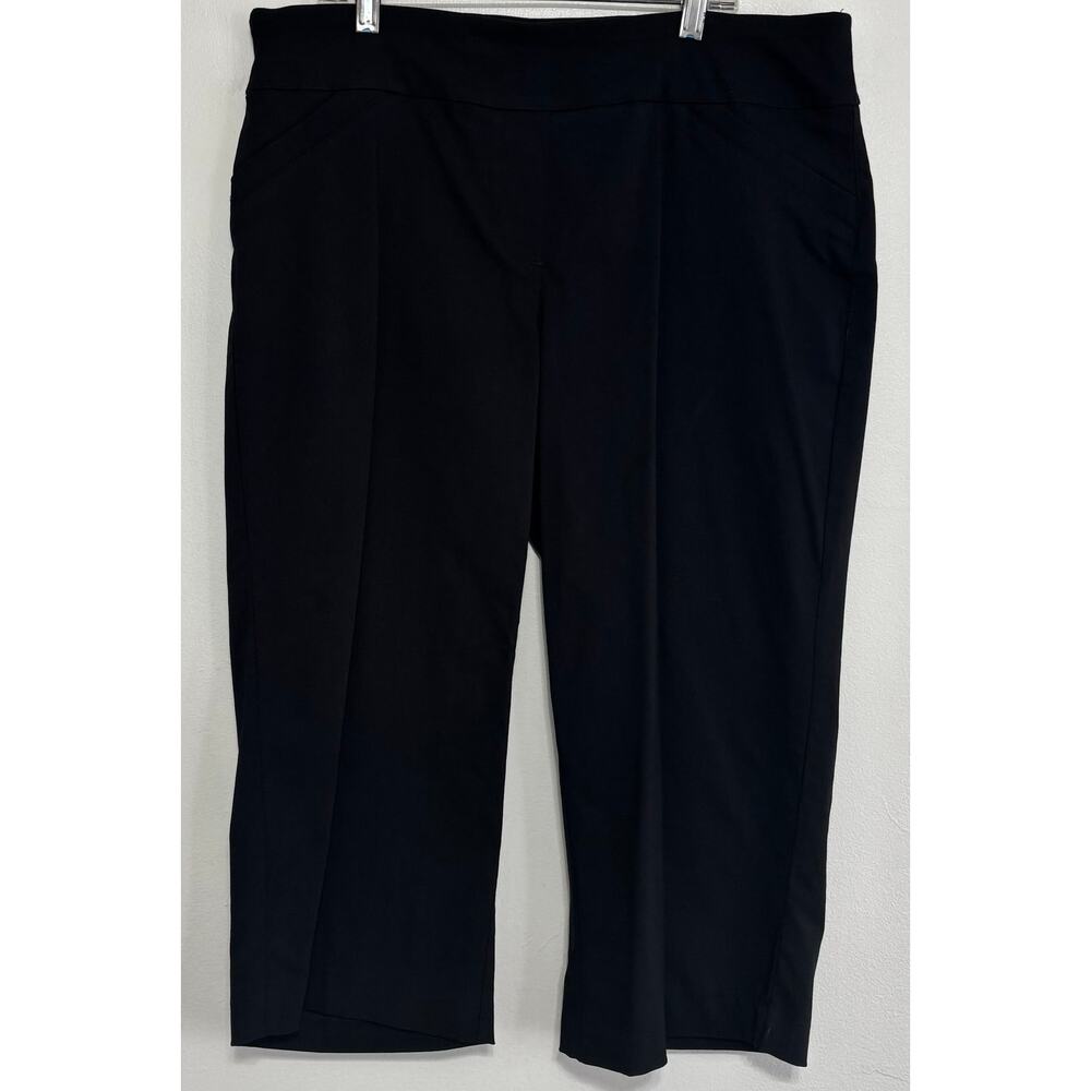 Coral Bay Black Tummy Control Capri Pants 16P